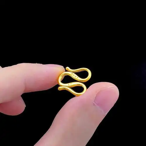 真金项链扣子不掉色真金男女手链扣m形s形粗细链子扣真金扣头a款m扣