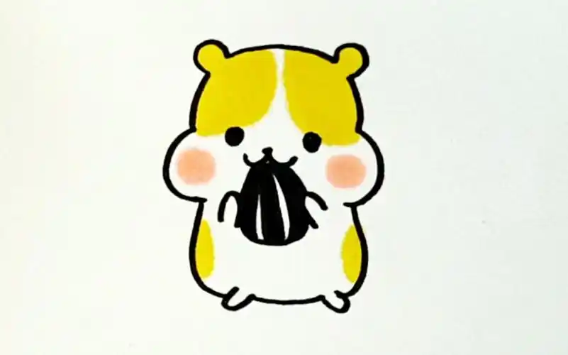 超简单的小仓鼠简笔画教程来了_哔哩哔哩 (゜-゜)つロ 干杯~-bilibili
