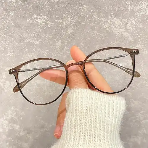 9531小红书网红款透明素颜超轻眼镜框女韩版潮男高tr90椭圆镜框架