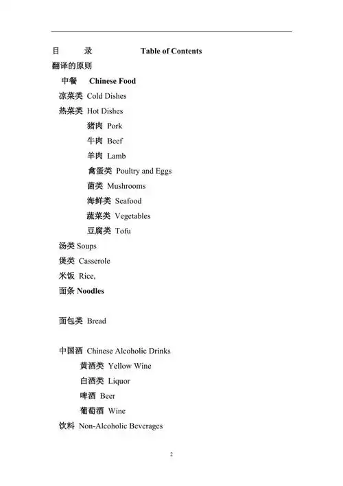 中餐菜单菜名doc