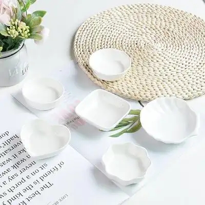 陶瓷小碟子盘子拍照道具摆件饰品ins简约白色陶瓷贝壳首饰收纳盘