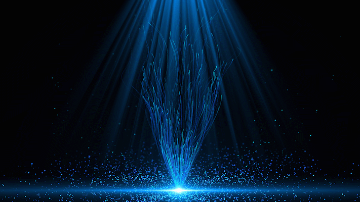 蓝色粒子光线动画背景