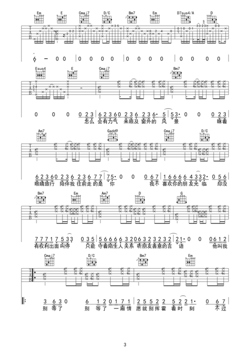 阍者 简弘亦_吉他谱_17吉他网