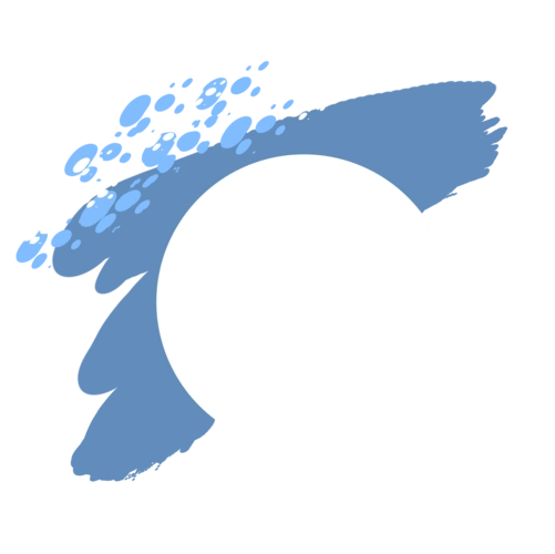 蓝色泼墨简约边框标题框图片