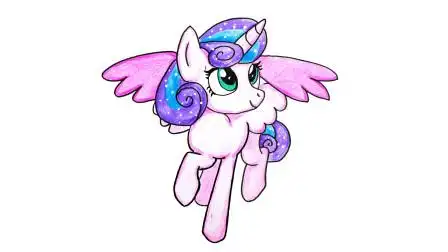 小马宝莉简笔画,长大后的风雪之心真漂亮!