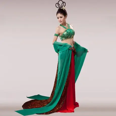 古装仙女仙子敦煌飞天舞古典舞蹈舞台演出表演服装影楼主题写真