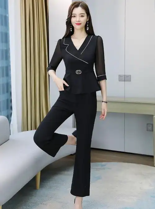 30-40岁女装气质套装2022年新款夏季轻熟风时尚显瘦职业装气质女神范