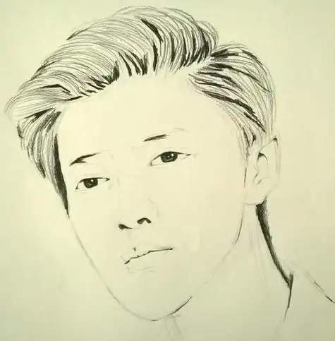 写实素描素描人物 素描肖像 写实素描绘画教程:男老年人素描头像写生