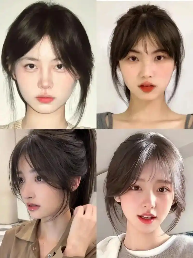 终于知道怎么吹八字刘海了#女大学生 #八字刘海 #发型 #变 - 抖音