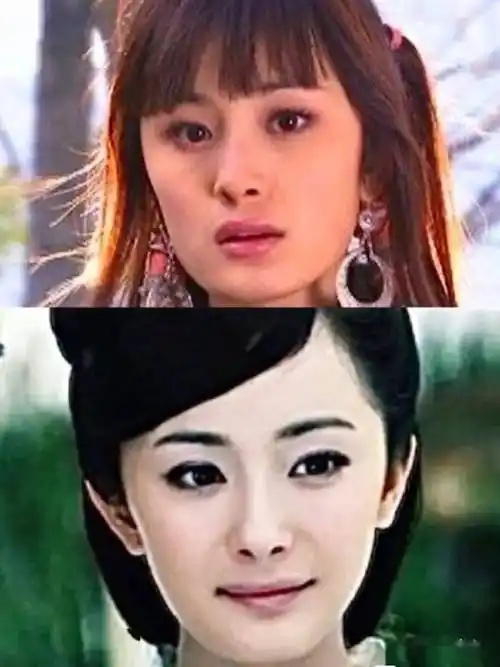 杨幂的颜值进化史从方脸进化成小v脸