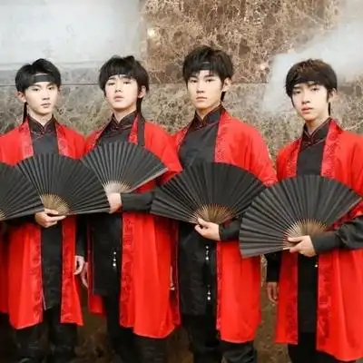 晚会中国风男团tf家族时代少年团同款扇子舞霍元甲舞蹈表演出服装