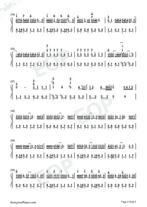 钟无艳-谢安琪双手简谱预览2