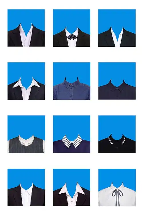 西装证件照模板女西装素材制服换头