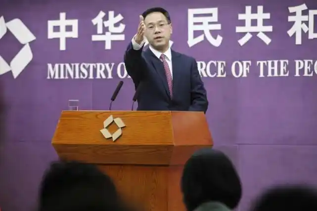 商务部发言人高峰(图源:中新社)