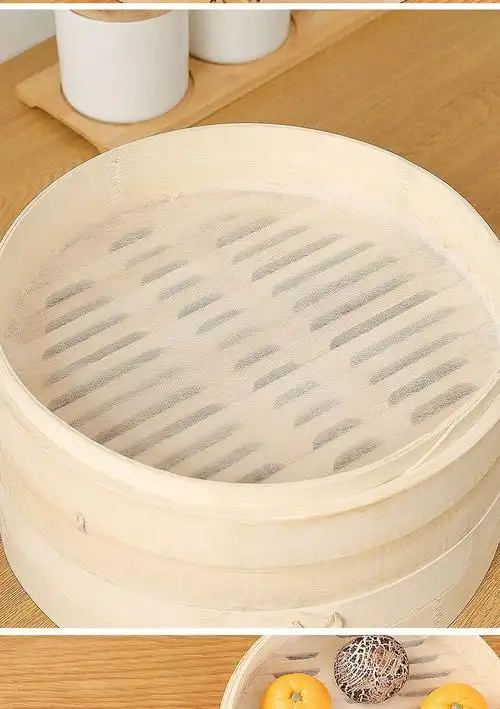 蒸笼布一次性不粘家用蒸包子馒头纱布垫笼屉蒸布圆形蒸锅纸蒸笼布90枚