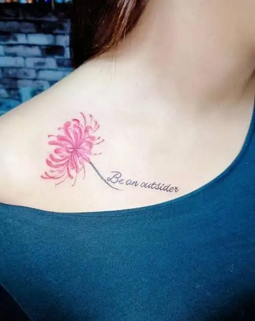 彼岸花纹身图片_肩部纹身图案