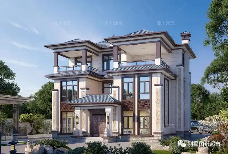 6款农村别墅中式新中式欧式盖出百万豪宅范让全村人羡慕