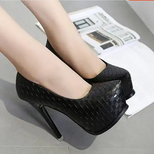 超高跟短靴女时尚夜店性感超高跟恨天高女鞋防水