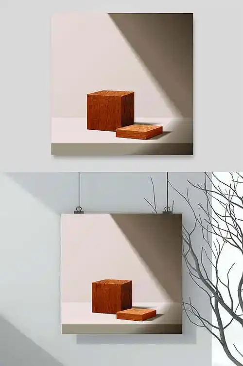 长阴影电商立体cd商品展示台背景素材