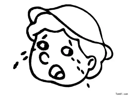 哭泣-简笔画图片-儿童资源网手机版