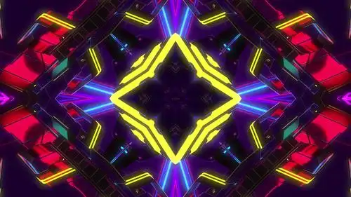4k金属荧光图案变化动感夜店素材
