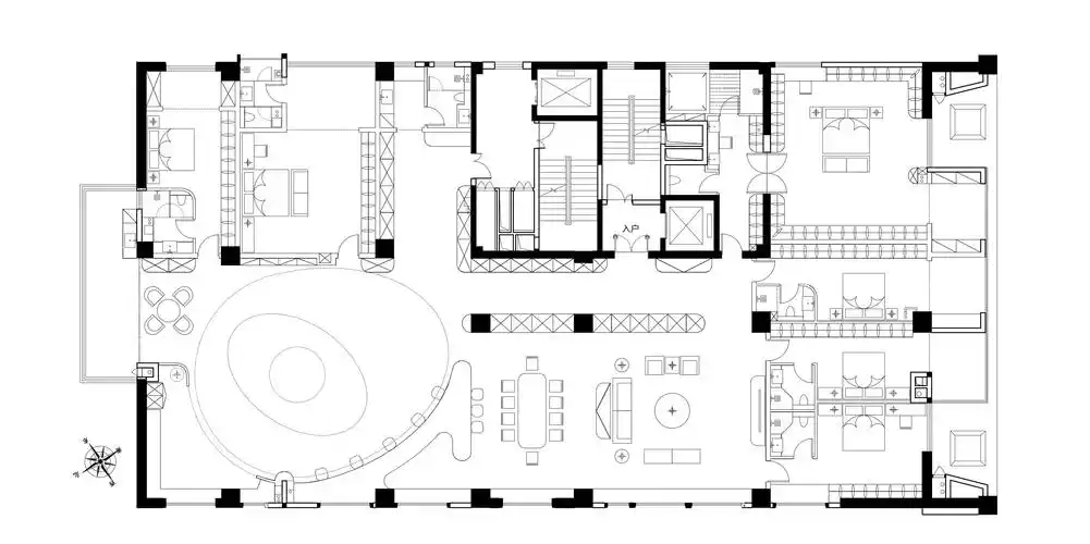 700平米大平层户型改造