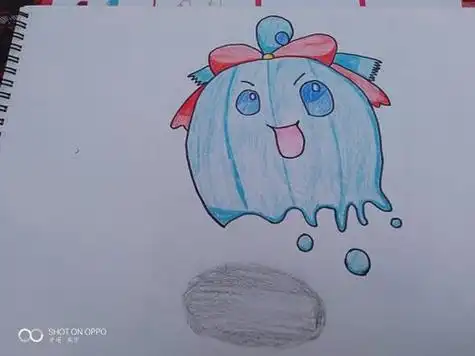 屏障简笔画带颜色彩铅