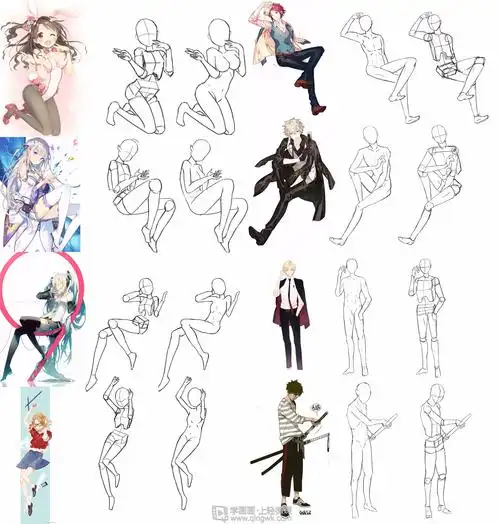 日系人体比例练习-动漫人物入门训练 举报