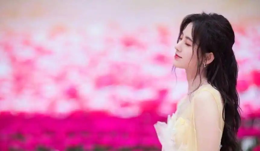 别看鞠婧祎个子小,穿上淡黄的长裙也不含糊,真有"公主范儿"_整体_仙女