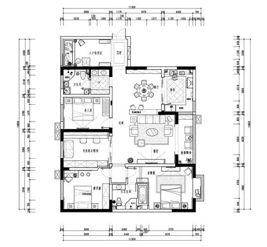 【楼盘名称】    如意花园   【案例风格】    简欧   【案例户型】