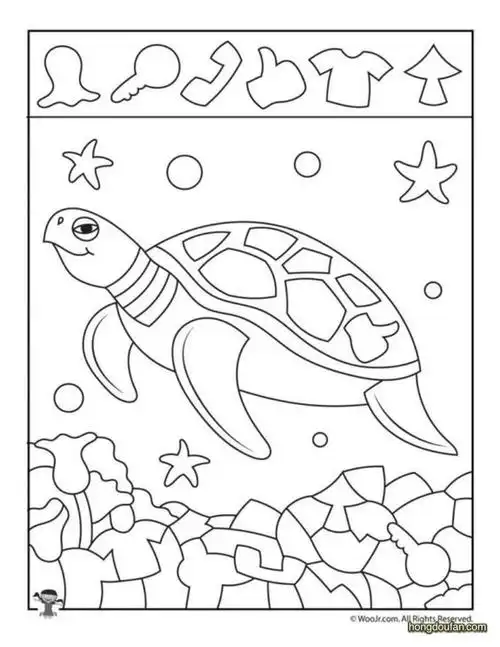 在画面中找到合适的小图案!游戏图片下载-红豆饭小学生简笔画大全