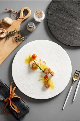 西餐牛排平盘大盘子商用陶瓷甜品台装饰摆盘酒店用品厨房摆台餐具