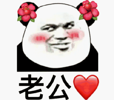 老公爱你哟(熊猫头表情包)