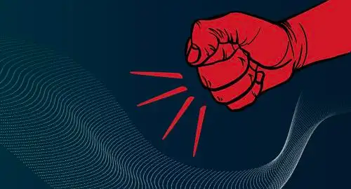 充满力量的拳头插画