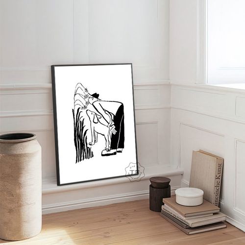 现代简约抽象客厅装饰画餐厅有趣艺术挂画卧室书房玄关创意壁画