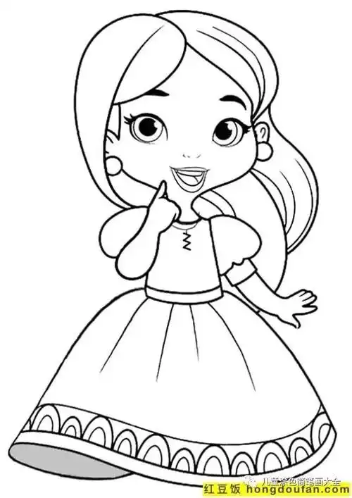 女孩画法可爱(109张超极简案的q版娃娃小女生小姐姐卡通涂色简笔画)