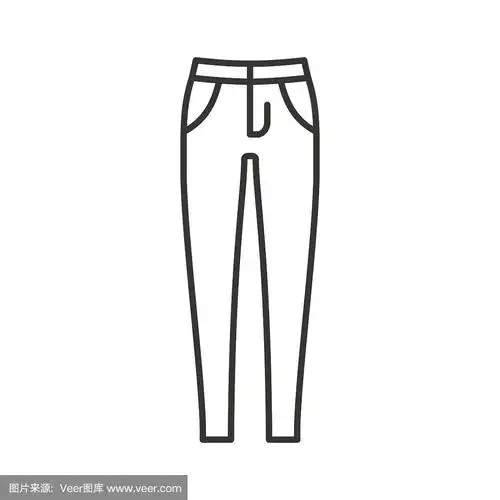 女性紧身牛仔裤的图标