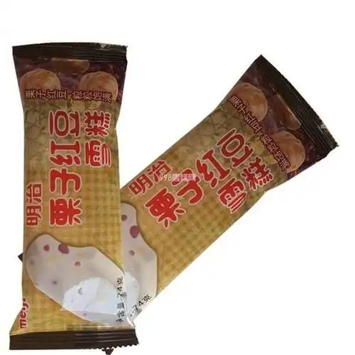 明治栗子红豆雪糕扁条装74g 20支