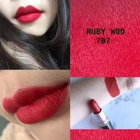 现货正品mac魅可707ruby woo复古哑光大红色小辣椒子弹头经典口红