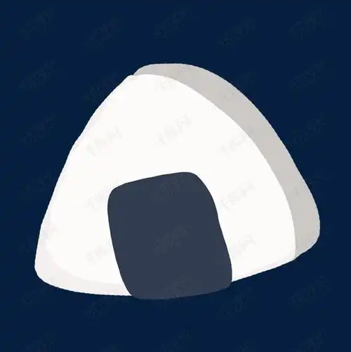 白色矢量三角卡通饭团