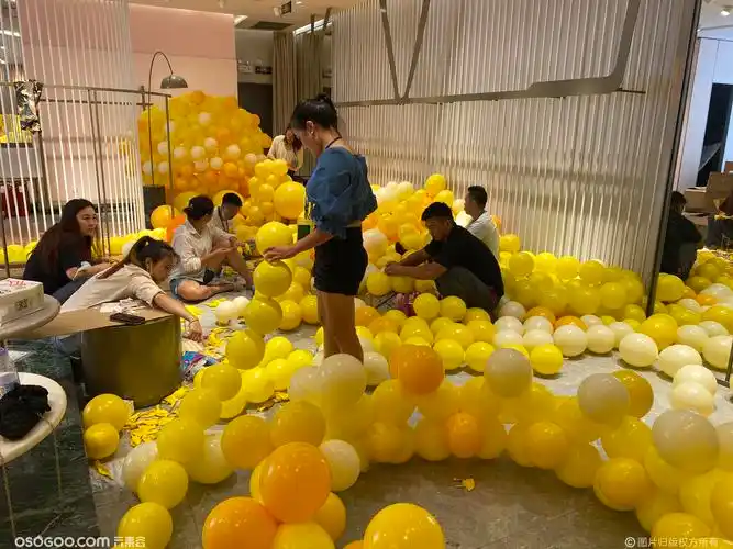 深圳坂田星河3周年庆典气球美陈布置气球氛围布置