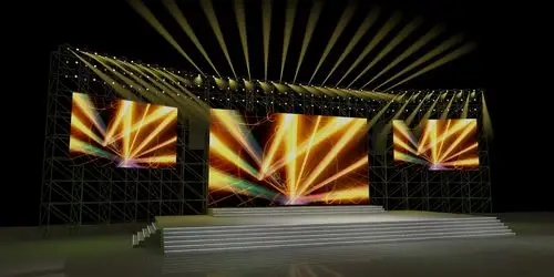 舞美设计【小型演唱会舞台设计】|空间|舞台美术|ai三维设计 - 原创作