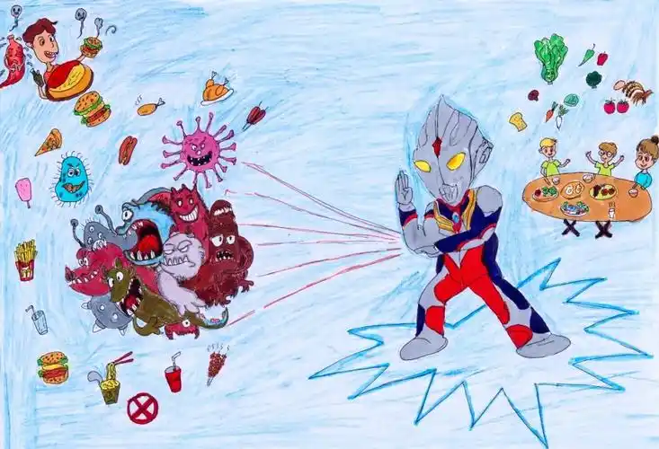 步骤5:奥特曼打"怪兽"