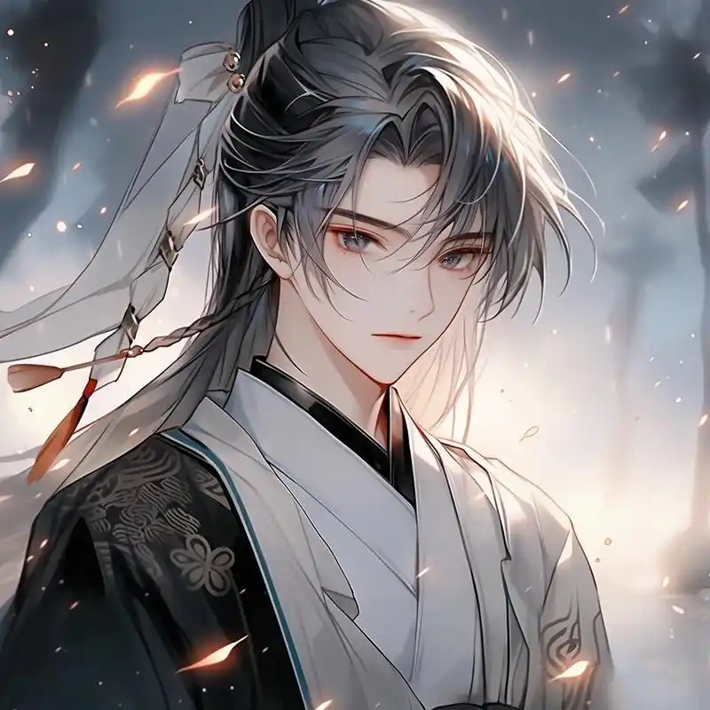 风光霁月高冷少年|古风动漫男头|男生头像 #画画的日常# #古风头像