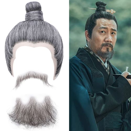 古装影视剧同款假发胡子古风造型演出写真假发古代男士发型胡须
