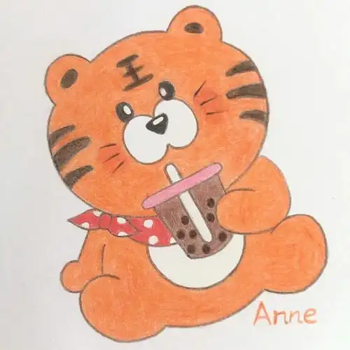 小老虎简笔画卡通动物动漫彩铅画教程