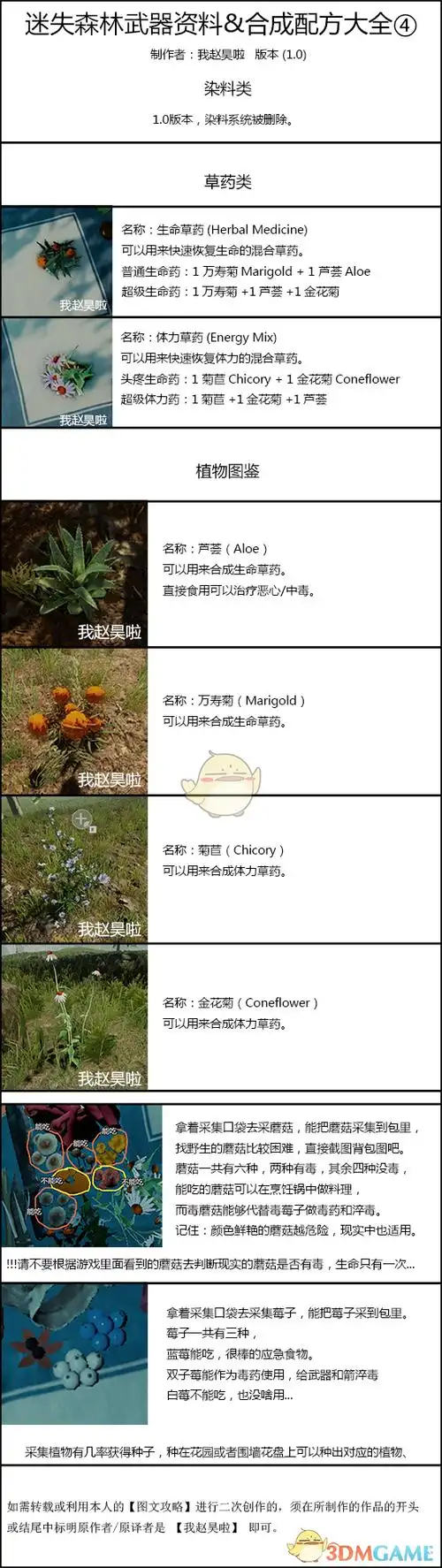 森林武器和合成配方大全