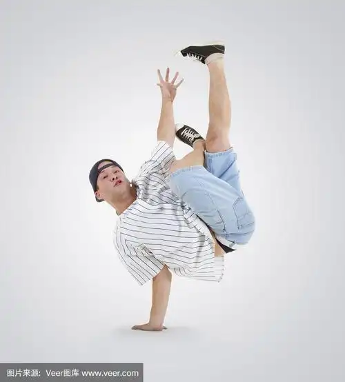 青少年跳霹雳舞在行动