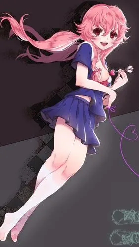 动漫未来日记女主我妻由乃长腿手机壁纸图片