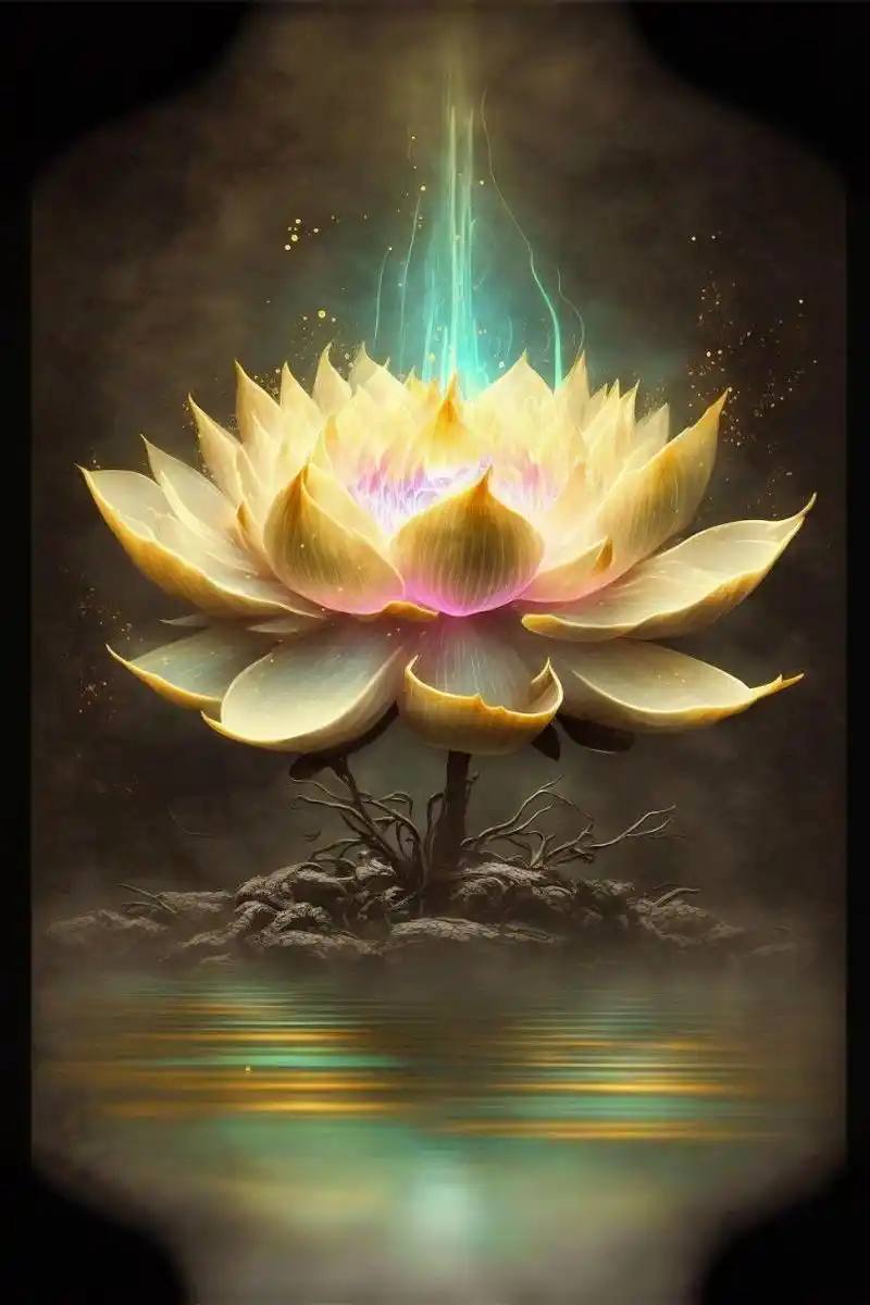 功德金莲.金色莲花,佛光普照,佛缘,2023试试这个壁纸!